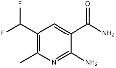 2-Amino-5-(difluoromethyl)-6-methylpyridine-3-carboxamide 结构式