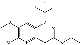 Ethyl 2-chloro-3-methoxy-5-(trifluoromethoxy)pyridine-6-acetate Structure