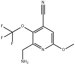 2-(Aminomethyl)-4-cyano-6-methoxy-3-(trifluoromethoxy)pyridine,1804696-64-7,结构式