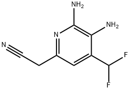 2,3-Diamino-4-(difluoromethyl)pyridine-6-acetonitrile,1804696-91-0,结构式