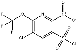 3-Chloro-6-nitro-2-(trifluoromethoxy)pyridine-5-sulfonyl chloride,1804697-92-4,结构式