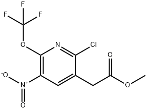 Methyl 2-chloro-5-nitro-6-(trifluoromethoxy)pyridine-3-acetate 结构式