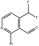 2-Bromo-4-(difluoromethyl)pyridine-3-carboxaldehyde,1804702-17-7,结构式