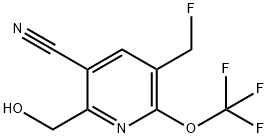 3-Cyano-5-(fluoromethyl)-6-(trifluoromethoxy)pyridine-2-methanol,1804708-41-5,结构式