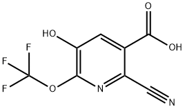 2-Cyano-5-hydroxy-6-(trifluoromethoxy)pyridine-3-carboxylic acid 结构式