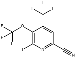 6-Cyano-2-iodo-3-(trifluoromethoxy)-4-(trifluoromethyl)pyridine Structure
