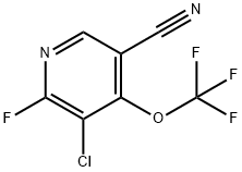3-Chloro-5-cyano-2-fluoro-4-(trifluoromethoxy)pyridine Struktur
