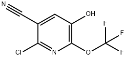 2-Chloro-3-cyano-5-hydroxy-6-(trifluoromethoxy)pyridine 结构式