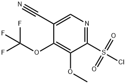 5-Cyano-3-methoxy-4-(trifluoromethoxy)pyridine-2-sulfonyl chloride 结构式