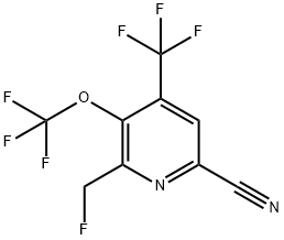 6-Cyano-2-(fluoromethyl)-3-(trifluoromethoxy)-4-(trifluoromethyl)pyridine Structure