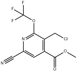 Methyl 3-(chloromethyl)-6-cyano-2-(trifluoromethoxy)pyridine-4-carboxylate 结构式