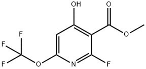 Methyl 2-fluoro-4-hydroxy-6-(trifluoromethoxy)pyridine-3-carboxylate Struktur