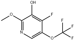 4-Fluoro-3-hydroxy-2-methoxy-5-(trifluoromethoxy)pyridine 结构式
