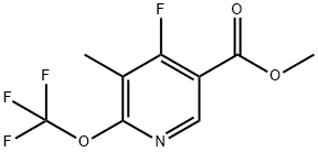 Methyl 4-fluoro-3-methyl-2-(trifluoromethoxy)pyridine-5-carboxylate,1804744-00-0,结构式