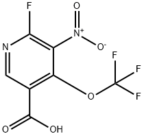 2-Fluoro-3-nitro-4-(trifluoromethoxy)pyridine-5-carboxylic acid Struktur