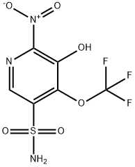 3-Hydroxy-2-nitro-4-(trifluoromethoxy)pyridine-5-sulfonamide Struktur