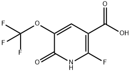 2-Fluoro-6-hydroxy-5-(trifluoromethoxy)pyridine-3-carboxylic acid 结构式