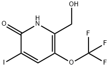 2-Hydroxy-3-iodo-5-(trifluoromethoxy)pyridine-6-methanol,1804770-74-8,结构式