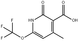 2-Hydroxy-4-methyl-6-(trifluoromethoxy)pyridine-3-carboxylic acid 结构式