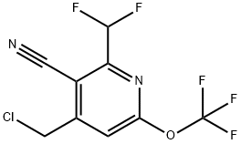 4-(Chloromethyl)-3-cyano-2-(difluoromethyl)-6-(trifluoromethoxy)pyridine 结构式