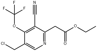 Ethyl 5-(chloromethyl)-3-cyano-4-(trifluoromethoxy)pyridine-2-acetate Structure