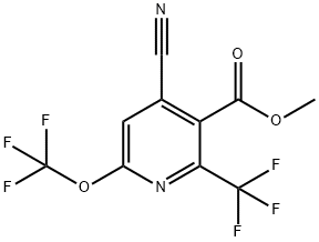 Methyl 4-cyano-6-(trifluoromethoxy)-2-(trifluoromethyl)pyridine-3-carboxylate 结构式