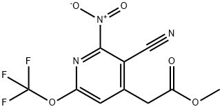 Methyl 3-cyano-2-nitro-6-(trifluoromethoxy)pyridine-4-acetate Structure