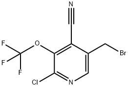 5-(Bromomethyl)-2-chloro-4-cyano-3-(trifluoromethoxy)pyridine Structure