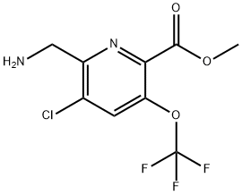 Methyl 2-(aminomethyl)-3-chloro-5-(trifluoromethoxy)pyridine-6-carboxylate 结构式
