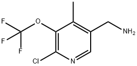 5-(Aminomethyl)-2-chloro-4-methyl-3-(trifluoromethoxy)pyridine Structure