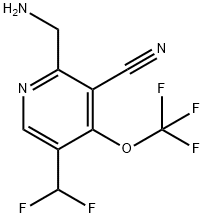 2-(Aminomethyl)-3-cyano-5-(difluoromethyl)-4-(trifluoromethoxy)pyridine 结构式