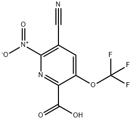 3-Cyano-2-nitro-5-(trifluoromethoxy)pyridine-6-carboxylic acid,1804810-02-3,结构式