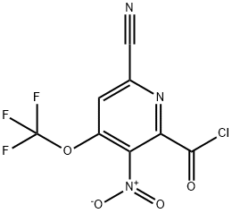 6-Cyano-3-nitro-4-(trifluoromethoxy)pyridine-2-carbonyl chloride 结构式