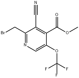 Methyl 2-(bromomethyl)-3-cyano-5-(trifluoromethoxy)pyridine-4-carboxylate 结构式