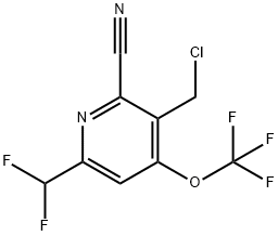 3-(Chloromethyl)-2-cyano-6-(difluoromethyl)-4-(trifluoromethoxy)pyridine 结构式