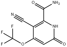3-Cyano-6-hydroxy-4-(trifluoromethoxy)pyridine-2-carboxamide 结构式