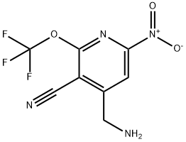 4-(Aminomethyl)-3-cyano-6-nitro-2-(trifluoromethoxy)pyridine Structure