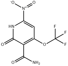 2-Hydroxy-6-nitro-4-(trifluoromethoxy)pyridine-3-carboxamide Struktur