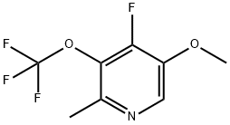 4-Fluoro-5-methoxy-2-methyl-3-(trifluoromethoxy)pyridine Structure