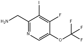 2-(Aminomethyl)-4-fluoro-3-iodo-5-(trifluoromethoxy)pyridine 结构式