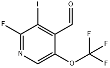 2-Fluoro-3-iodo-5-(trifluoromethoxy)pyridine-4-carboxaldehyde 结构式