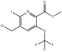 Methyl 3-(chloromethyl)-2-iodo-5-(trifluoromethoxy)pyridine-6-carboxylate Structure
