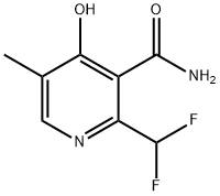 2-(Difluoromethyl)-4-hydroxy-5-methylpyridine-3-carboxamide 结构式