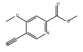 2-Pyridinecarboxylic acid, 5-cyano-4-methoxy-, methyl ester Struktur
