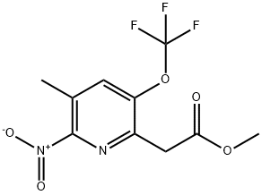 Methyl 3-methyl-2-nitro-5-(trifluoromethoxy)pyridine-6-acetate Structure