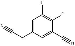 5-Cyano-3,4-difluorophenylacetonitrile,1804896-61-4,结构式
