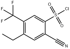 2-Cyano-4-ethyl-5-(trifluoromethyl)benzenesulfonylchloride 结构式