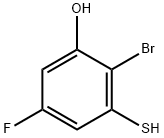 2-Bromo-5-fluoro-3-hydroxythiophenol,1804910-56-2,结构式