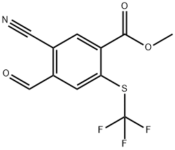 Methyl 5-cyano-4-formyl-2-(trifluoromethylthio)benzoate,1804915-97-6,结构式