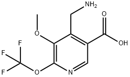4-(Aminomethyl)-3-methoxy-2-(trifluoromethoxy)pyridine-5-carboxylic acid 结构式